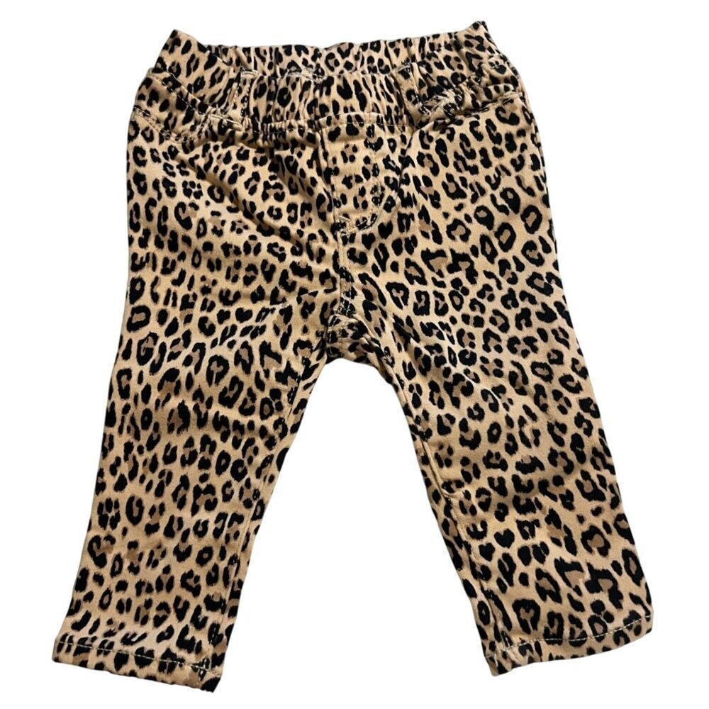 GAP Denim Leopard Jeans Infant Girls Size 12-18 months Excellent VERY gently use